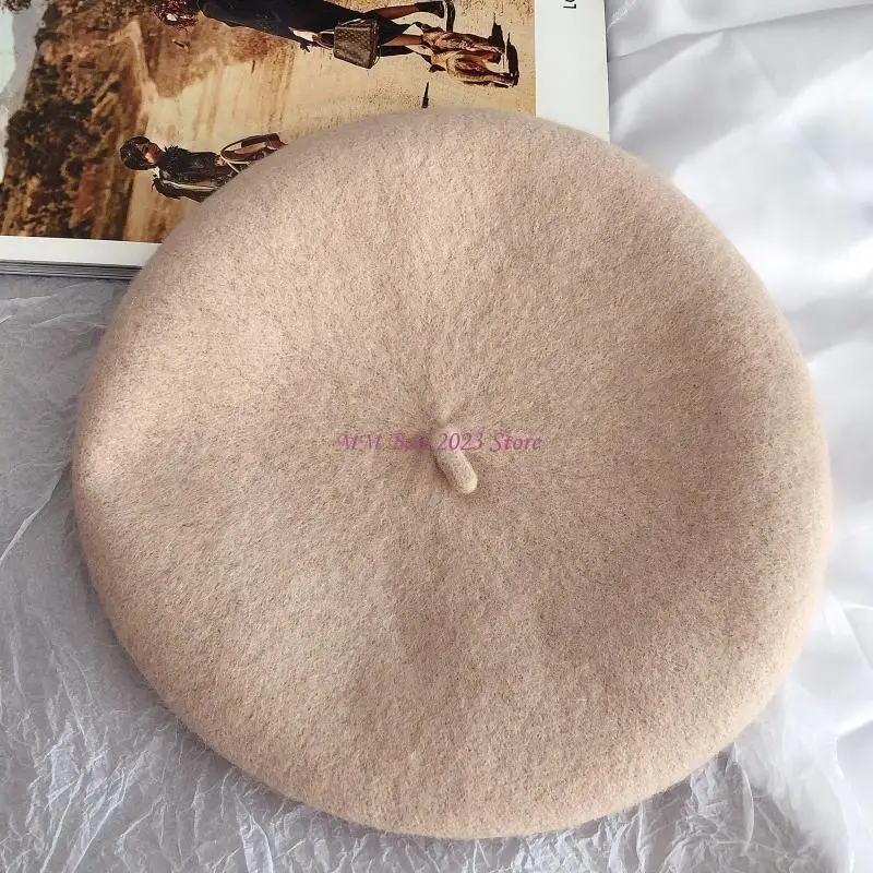 49ME قبعة مثمنة مطرزة بأحرف ذات لون خالص، دافئة للخارج #4