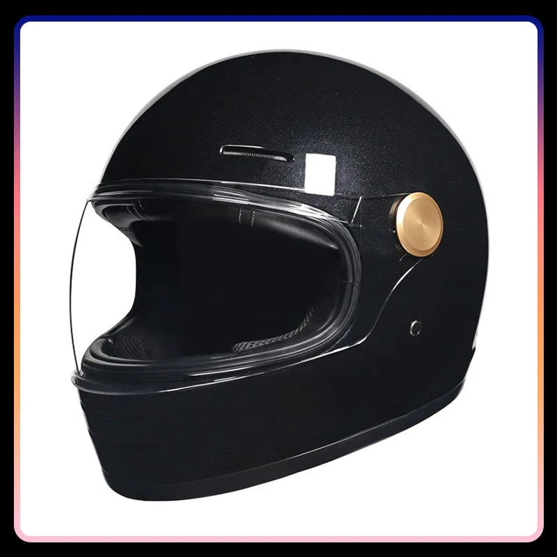 

Four Seasons Full Face Motorcycle Helmets Leather Durable Materials Warm Comfortable Enhanced Safety Full Helmet Clear Lens DOT
