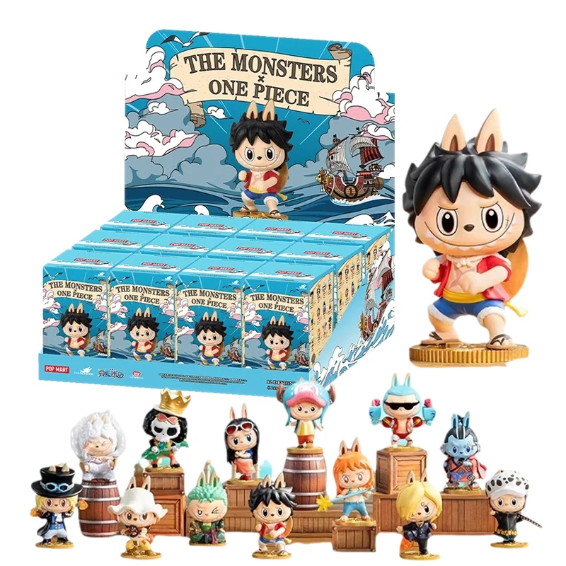 Labubu One Piece Collaboration Luffy Blind Box Figure Trendy Toy Decoration Gift  Anime Toy Model Collection Labubu Toy