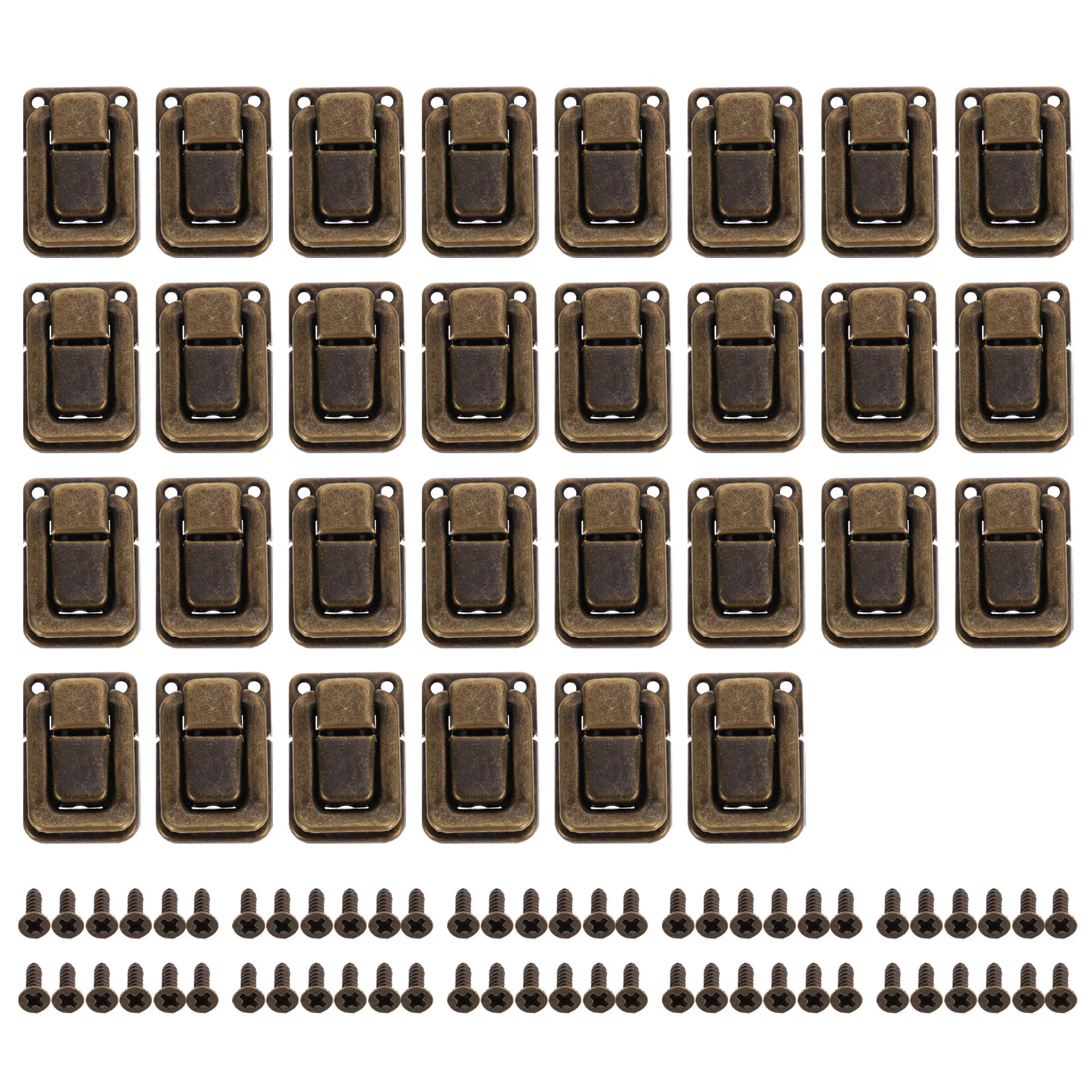 30Pcs Thickened Iron Box Latch Sturdy Secure Closure for Jewelry Cases Wooden Boxes Retro Gift Packaging Hasp