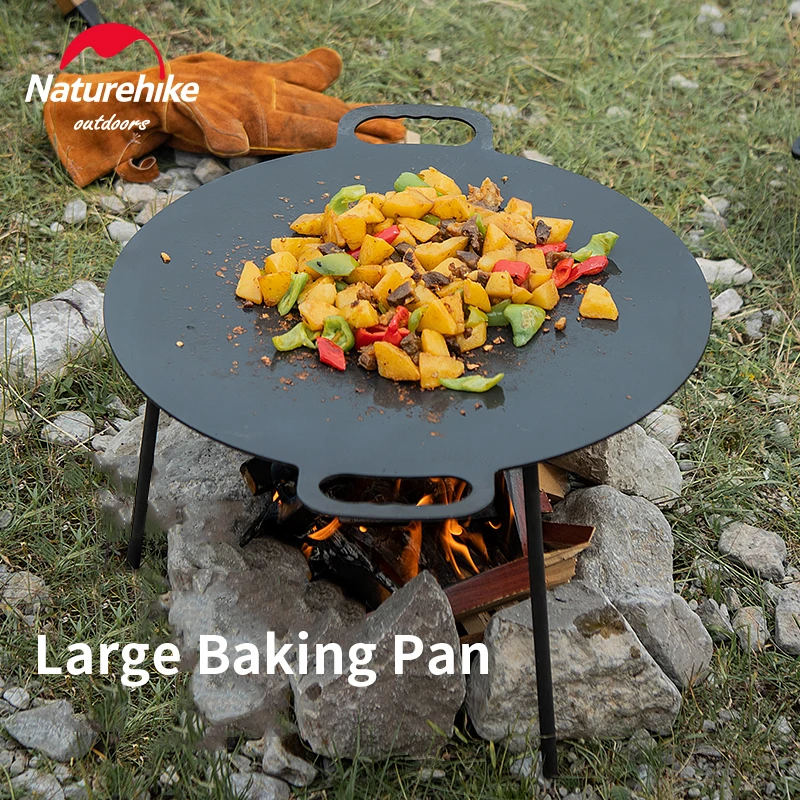 

Naturehike Darksteel Flat Large Baking Tray BBQ Large Baking Pan Outdoor Tableware Picnic Camping Barbecue Supplies