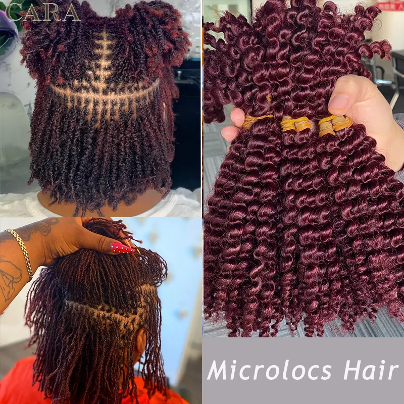 Afro Kinky Curly Microlocs Hair Extensions Knotless Locks Hair Braids Bulk Hair For Braiding Crochet Braids For Black No Weft