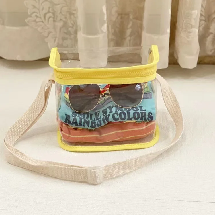 Instagram Korean One Shoulder Children\'s Transparent Crystal Bag Swimming Storage Bag Snack Bag Toy Decoration Bag Baby Shoulder