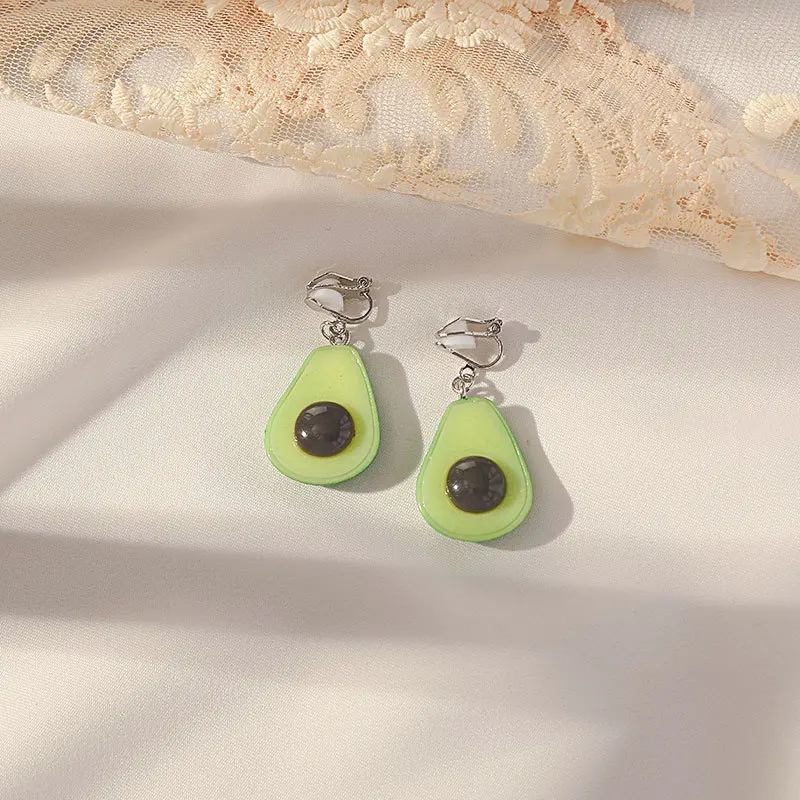 Korean Version of Vitality Girl Personality Simulation Beer Bottle Ear Clip Without Ear Hole Creative Egg Yolk Pineapple Jewelry