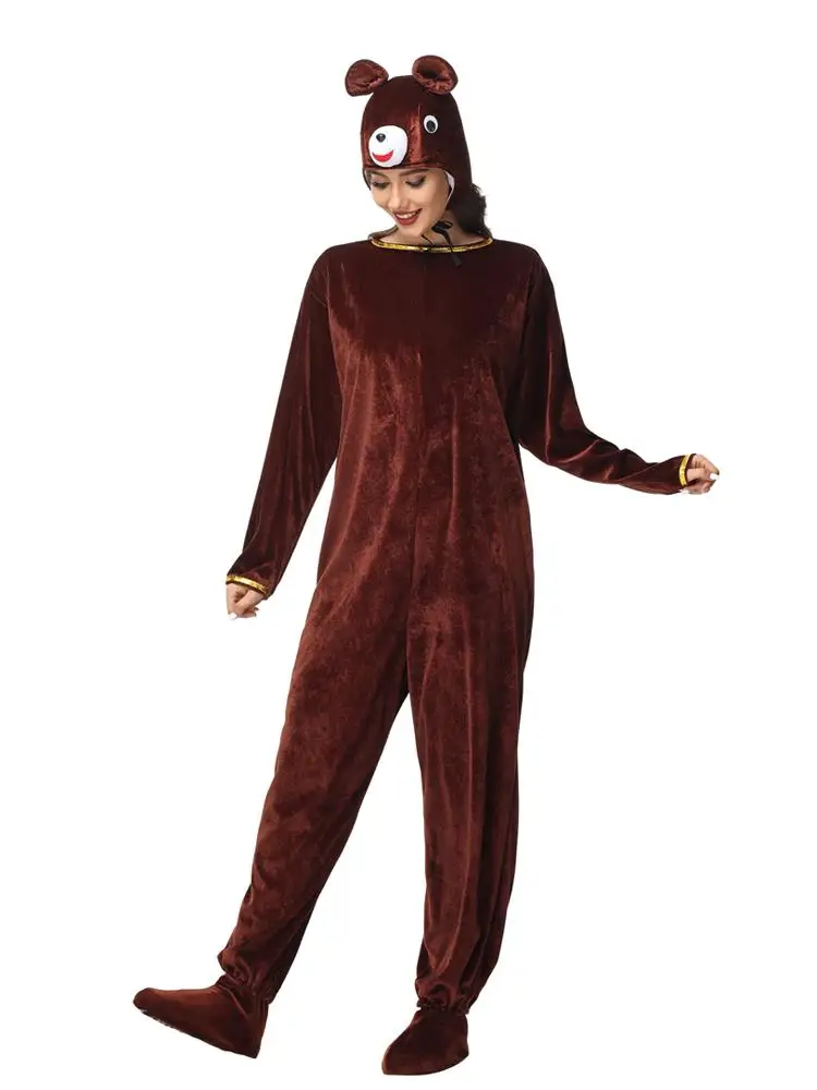 زي Girfe بروفة أداء الهالوين على شكل حيوان من جلد البوليستر طويل يحتاج إلى زي لعب الأدوار على شكل حيوان