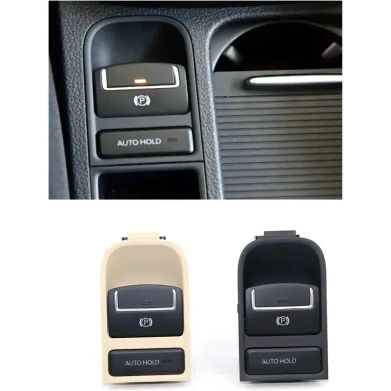 Freno de Mano para Coche para Sharan 07-16, Interruptor de Freno de Estacionamiento Electrónico Negro/Beige 5N0927225 XSJ 5N0927225A 5N0 927 225 A 5N0-927-225-A