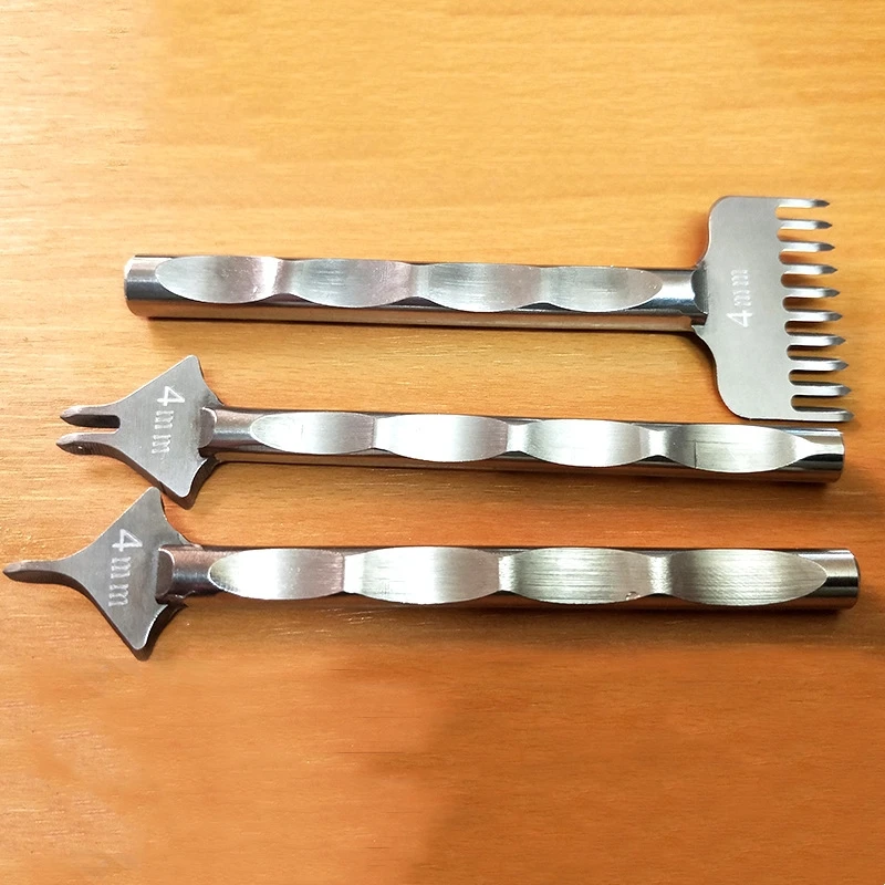 Leather Perforated Diamond Punch Tool Cowhide Handmade DIY 304 Stainless Steel High Hardness Pricking Iron Diamond Chop