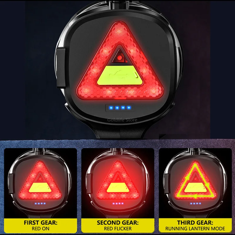 Powerful Rechargeable Searchlight LED Flashlight IPX6 Waterproof With Tail Light Bright Handle Spotlight For Camping Searching