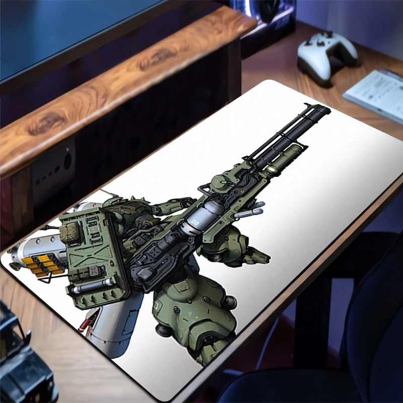 Tapis de souris mécanique guerrier Gundam Zaku II, pour ordinateur portable, bureau, HD, en caoutchouc, pour jeu, accessoires PC, clavier