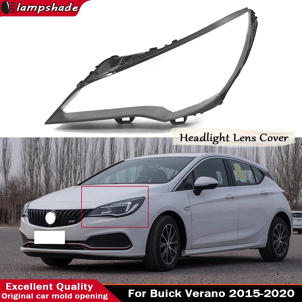 

For Buick Verano 2015-2020 Fit （Hatchback）Headlights Shade Transparent Mask Cover Lens Lampshdade Headlamp Shell Plexiglass