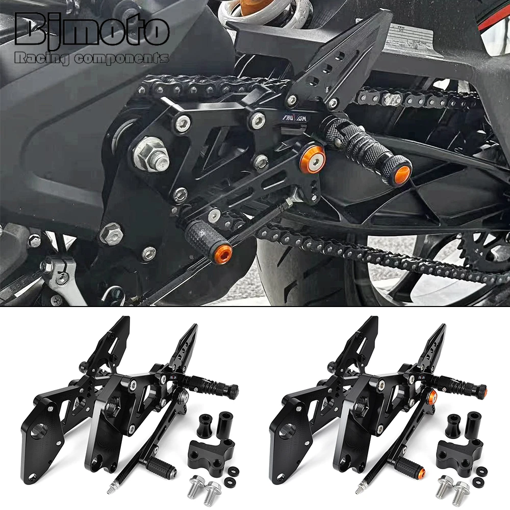 CNC Rearset Foot Pegs For K-TM RC390 RC 390 2014-2023 Motorcycle Adjustable Footrest Rear Set RC390