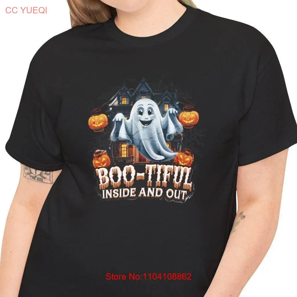 Boo tiful Inside and Out T Shirt Halloween Ghost Fall Spooky long or short sleeves