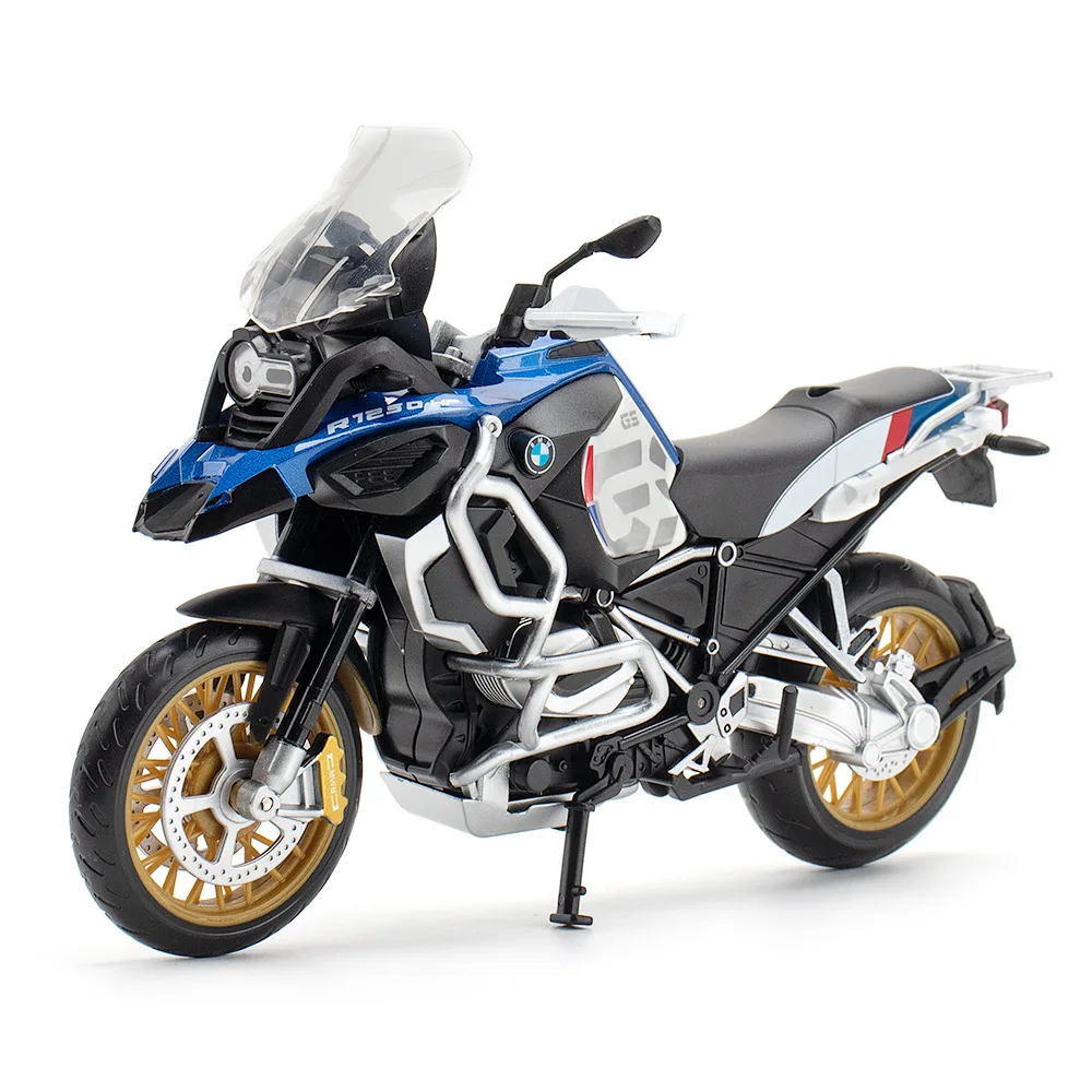 

1:12 BMW R1250 GS модель игрушечного мотоцикла из сплава литья под давлением RRS1000 миниатюрные мотоциклы амортизирующие резиновые шины для детей подарки