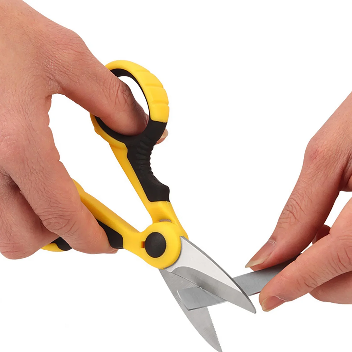 Electrician Scissors New High Carbon Steel Non-slip Industrial Portable Scissors Pliers with Sheath Kit Scissors for Home Office