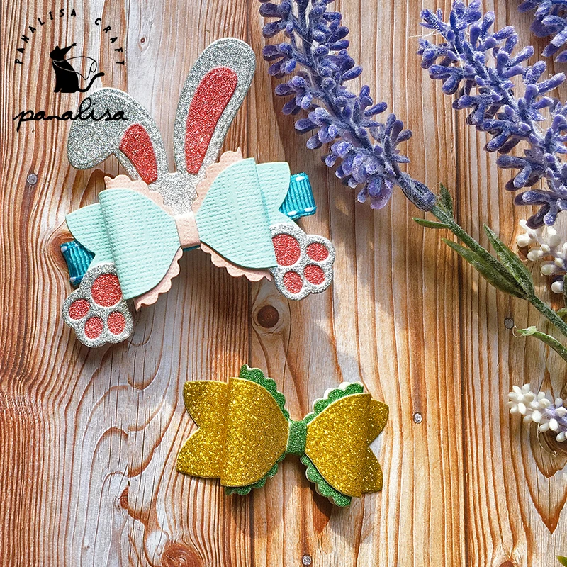 Panalisacraft Cute Rabbit ear bow Metal Cutting Dies Stencils DIY Scrapbooking/album Decorative Embossing DIY Paper Cards