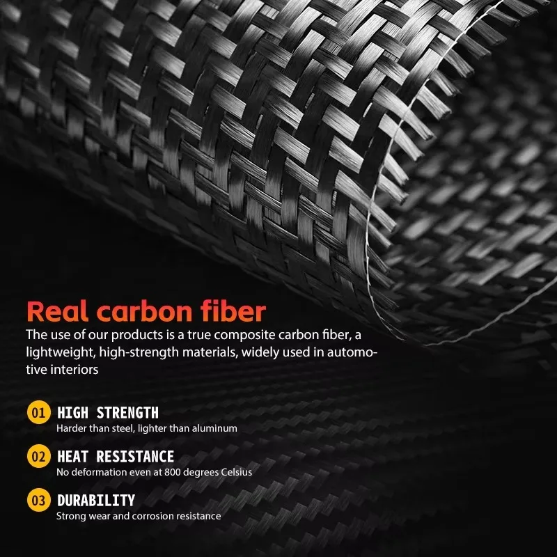 Shasha – kit de carrosserie en Fiber de carbone, accessoires réels, garniture de poignée de porte de voiture universelle externe pour Fiat 500 Abarth