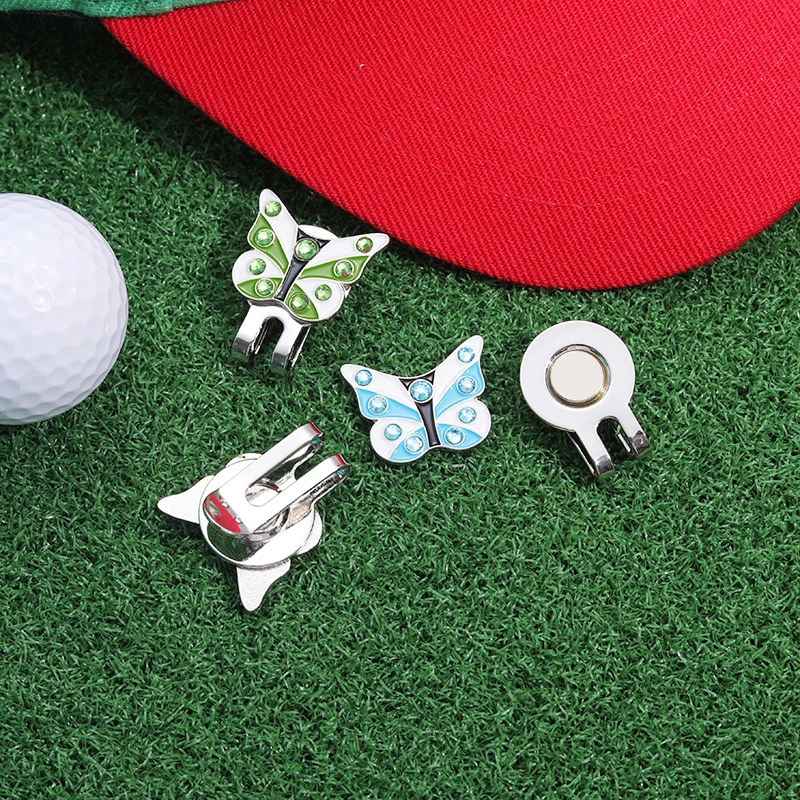 

Golf Ball Marker Magnetic Cap Clip Butterfly Shape Alloy Metal Accessories Jewelry for Golf Hat Golfer Baseball Hat Brim Clip