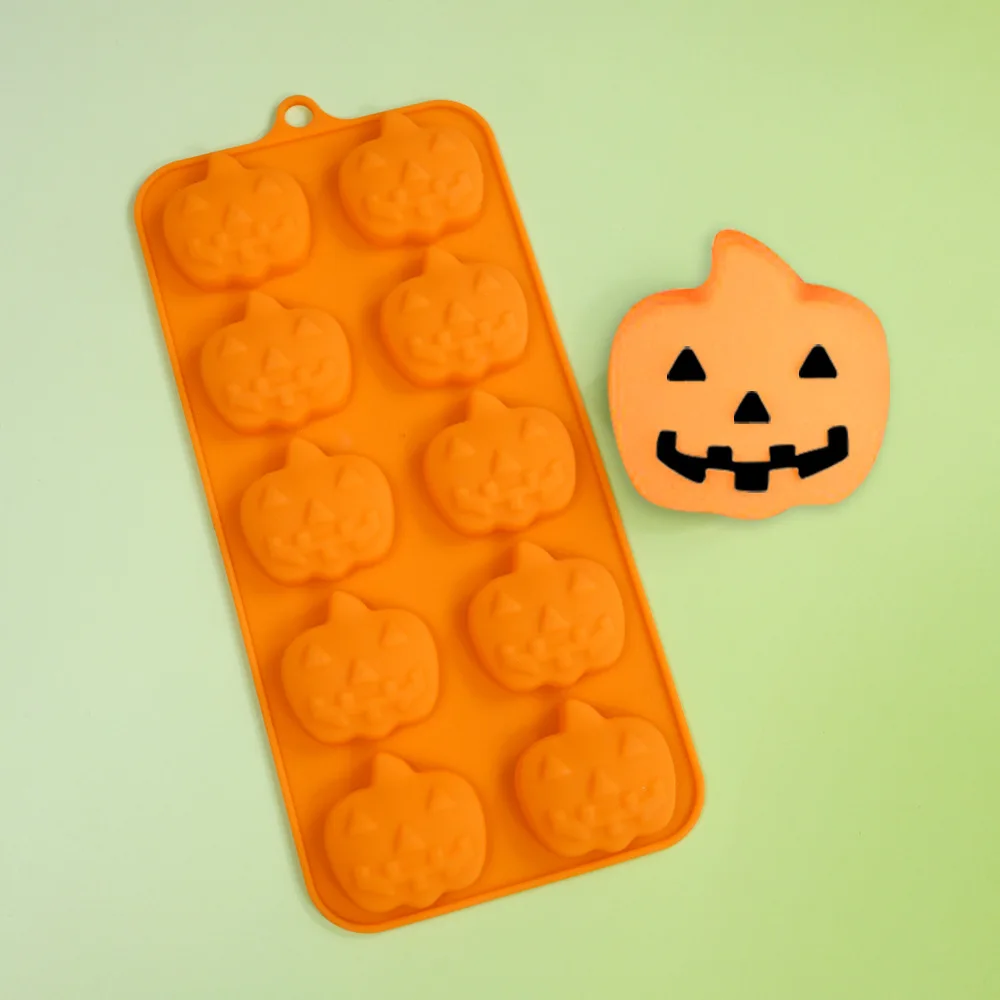 Halloween Pumpkin Chocolate Silicone Mold DIY Mini Ghost Biscuit Candy Baking Accessories Candle Mould Cake Decorating Tools
