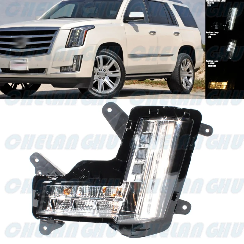 

For Cadillac Escalade 2015 2016 2017 2018 2019 2020 Left Side Front Bumper LED DRL Fog Light Lamp 84575577