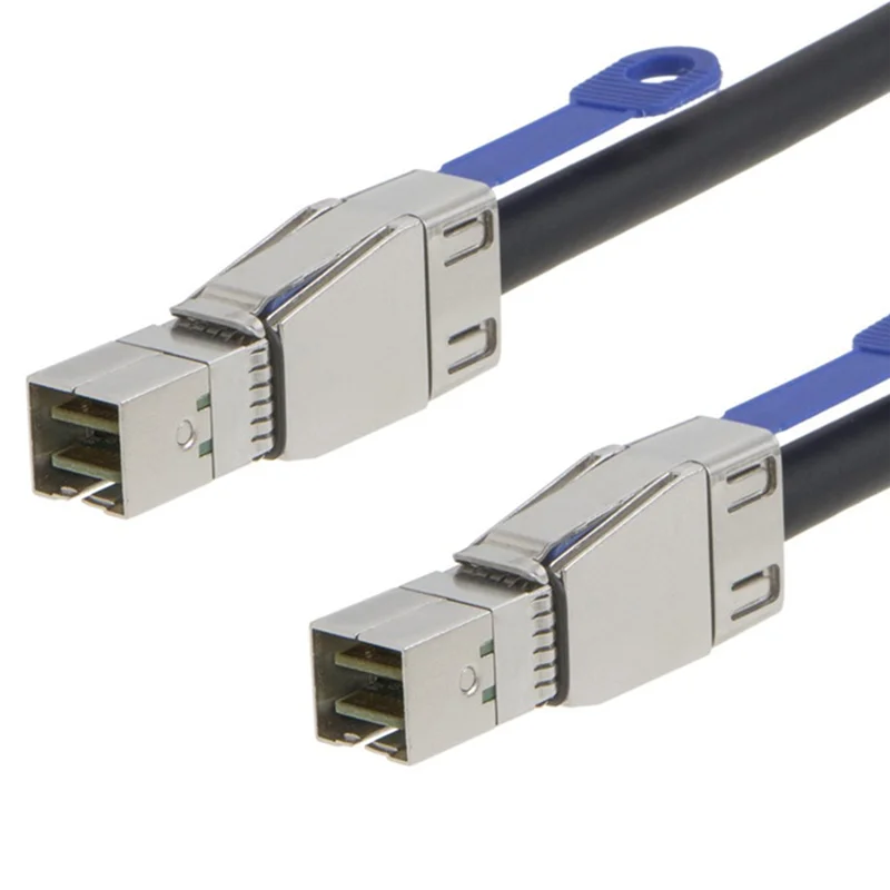 

HJ-Minsas Cable 4X SFF-8644 To SFF-8644 Cable Multilane Shielded Cage Cable Hard Disk Server Data Sync Transmission 1M