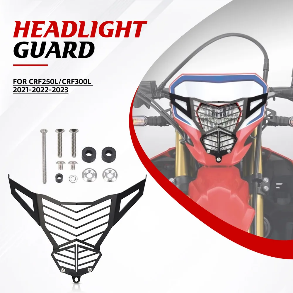

Motorcycle Headlight FOR HONDA CRF250L/CRF300L 2021-2022-2023 Protector Guard Head Lamp Grill Protection Cover CRF 300L 250L