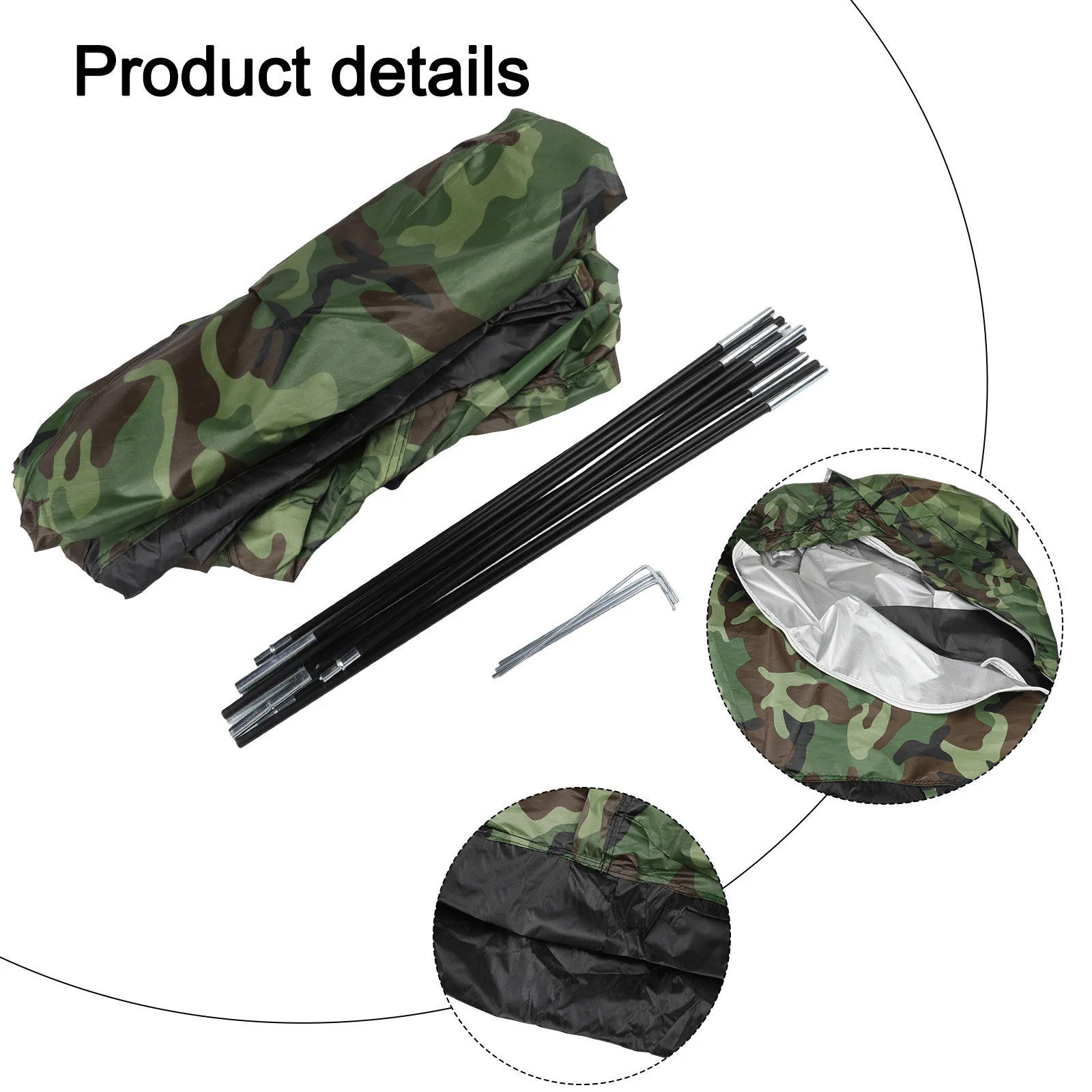 Ultralight Portable Tent for 1 to 2 People with Water Resistant Polyester Mesh Roof Door and Top Sun Rain Shield with Buckles