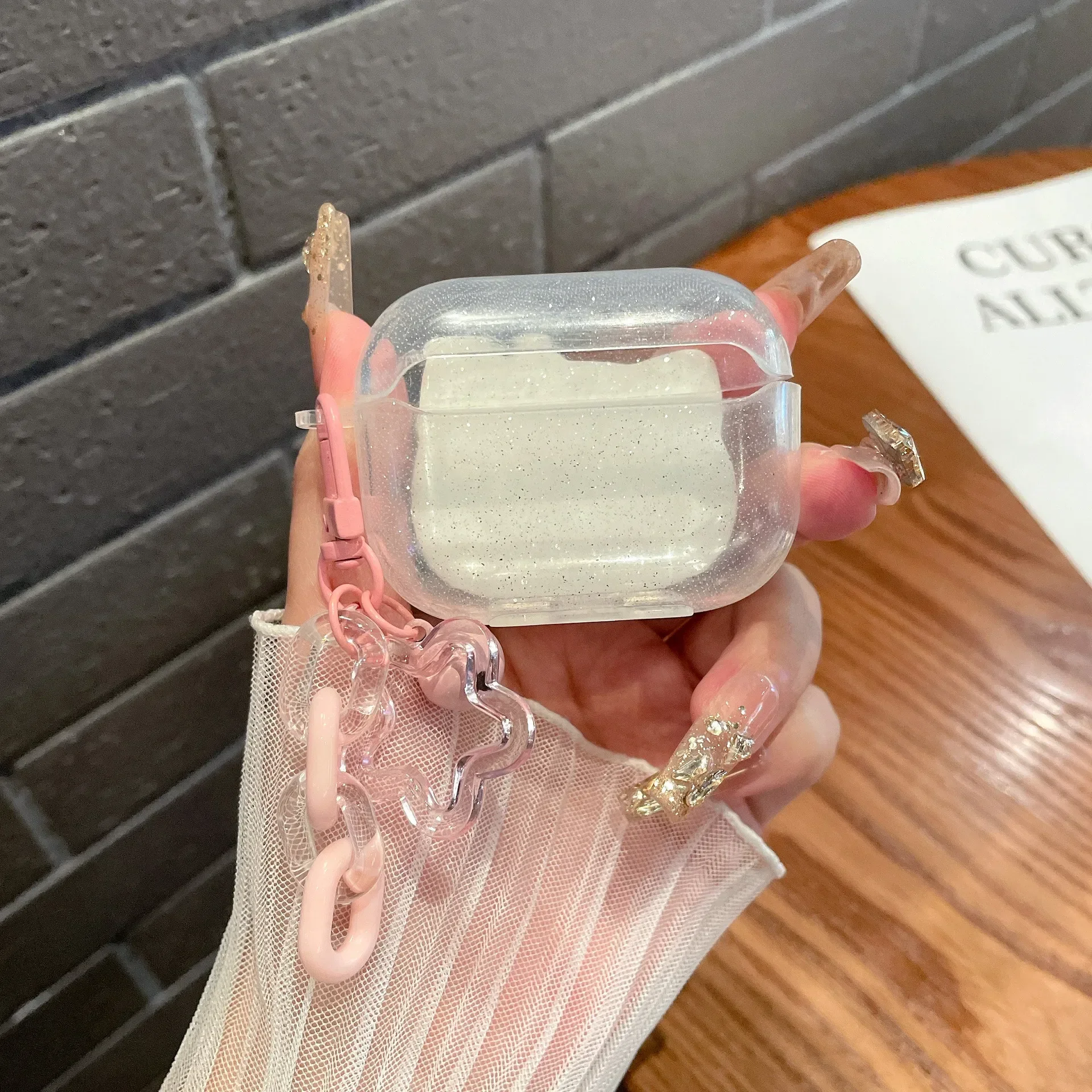 Airpods Pro 2,3,4,4用の保護ケース,漫画のイヤホン用のかわいいピンクの保護ケース