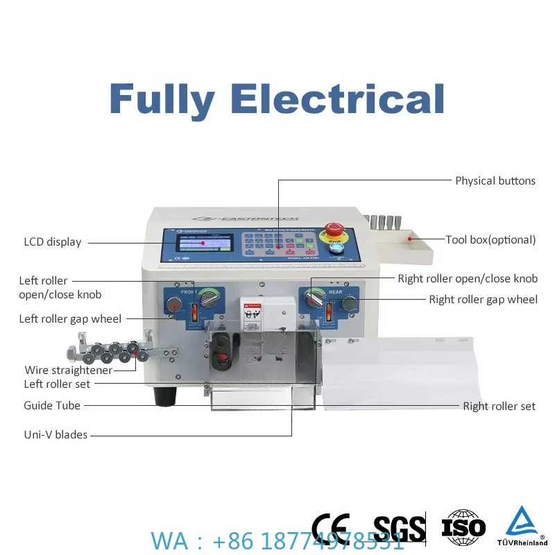 Equipment for Wire Harness Manufacturing EW-03B+Touch Screen Cable Cutting and Stripping Machine Automatic USB Strip