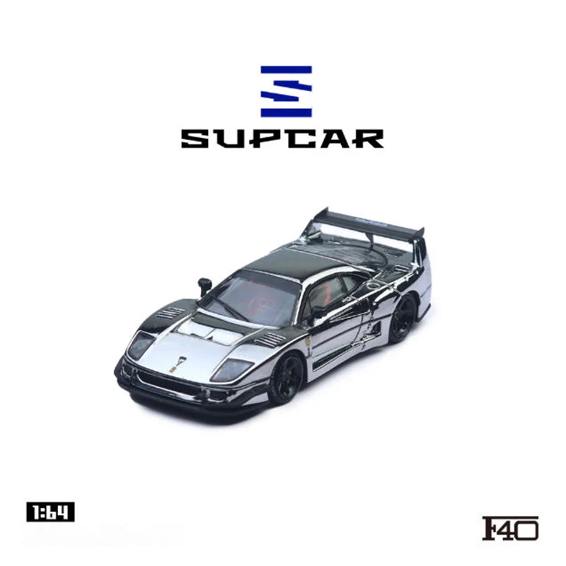 

SC 1:64 F40 Electroplated Silver Alloy Car Model Classics Adult Souvenir Gift Static Display