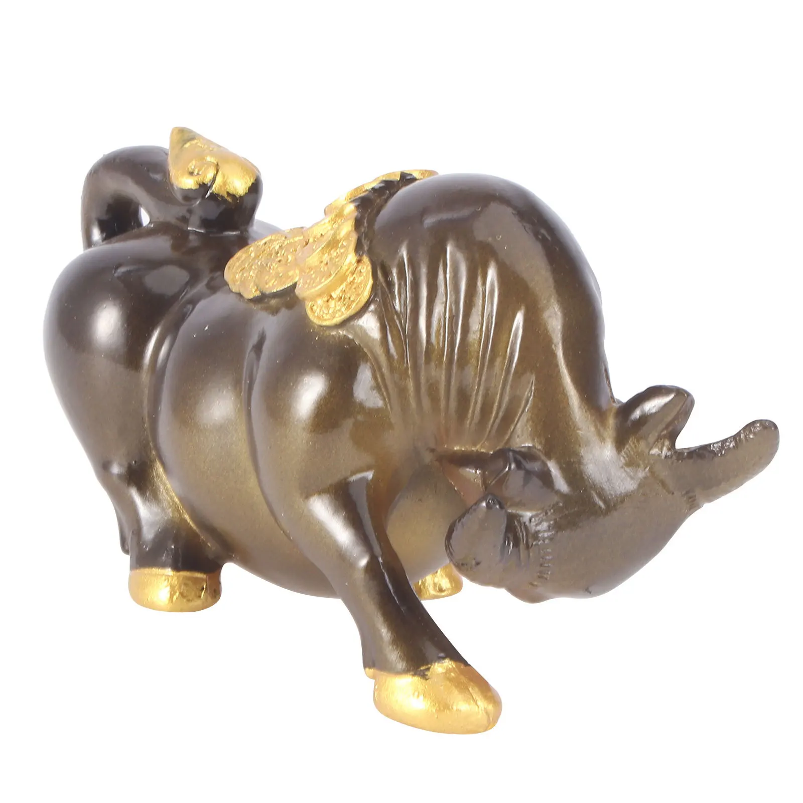 

1Pcs Ceramic Color Changing Cattle Tea Pet Ornament Home Desktop Decoration Office Living Room Sculpture Tea Pet Cattle