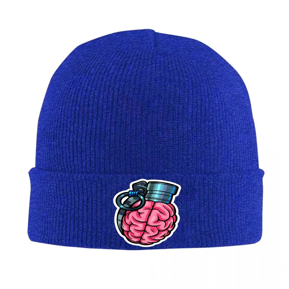 1pc Retro Brain Grenade Beanie Hat Soft Acrylic Skull Suitable for Winter Cold Weather Christmas Gifts Casual Outdoor Wear