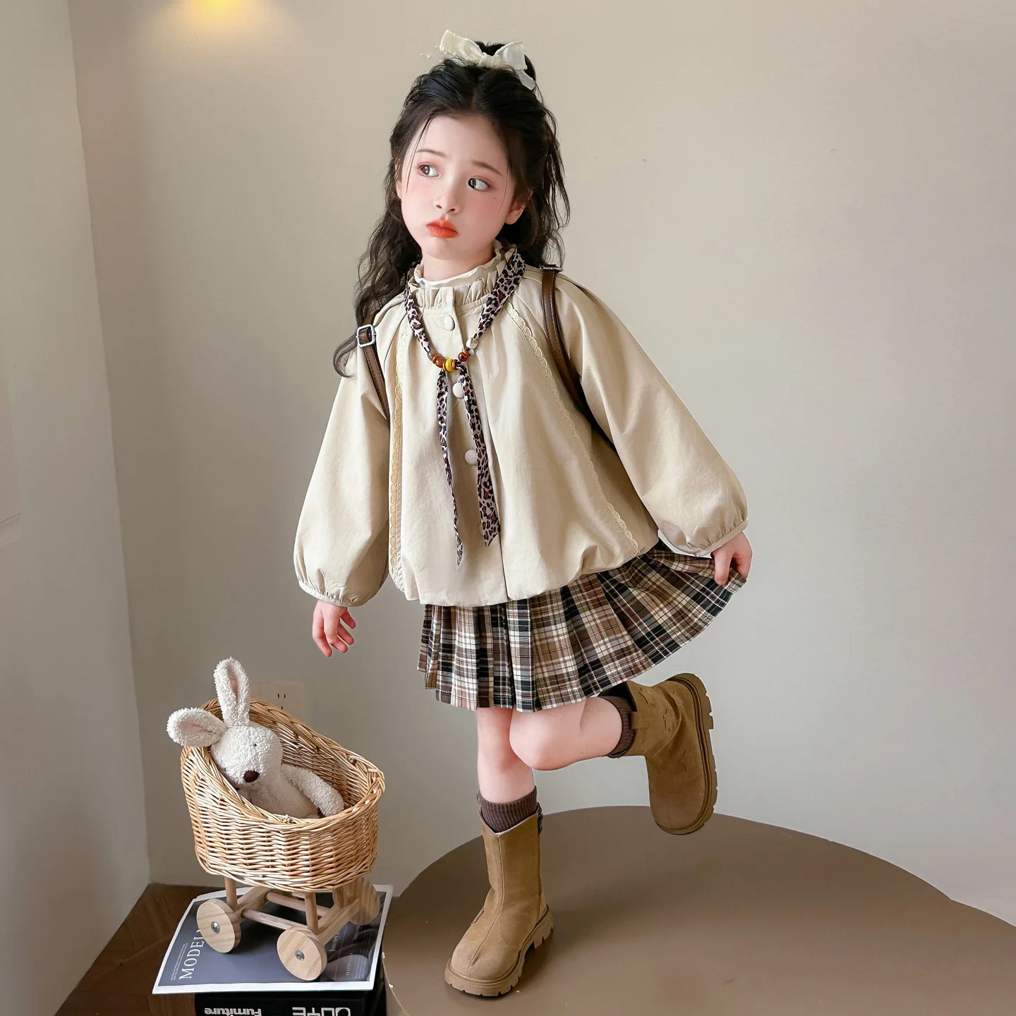 Girls' Spring and Autumn Jacket 2026 New Children's Windbreaker Baby Western Autumn Dress Little Girl Jacket
