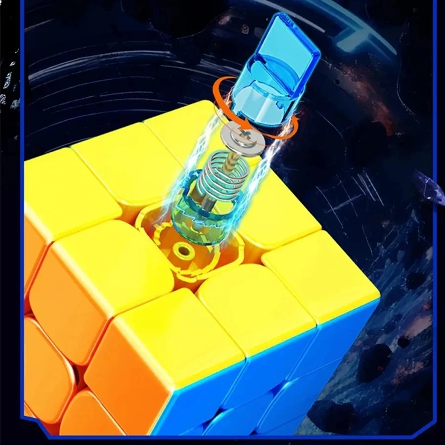 MOYU-Cube Magnétique UV RS3M 3x3 pour Enfants, Puzzle de Vitesse Professionnel, Jouets Fidget