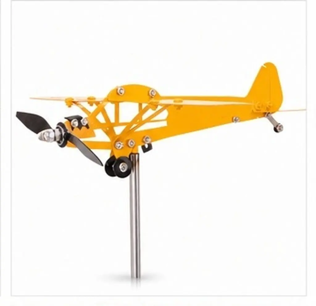 Yard Decor For Flower Bed Decoration Fall Garden Decor Sturdy Iron Airplane Wind Rotor Sculpture Outdoor