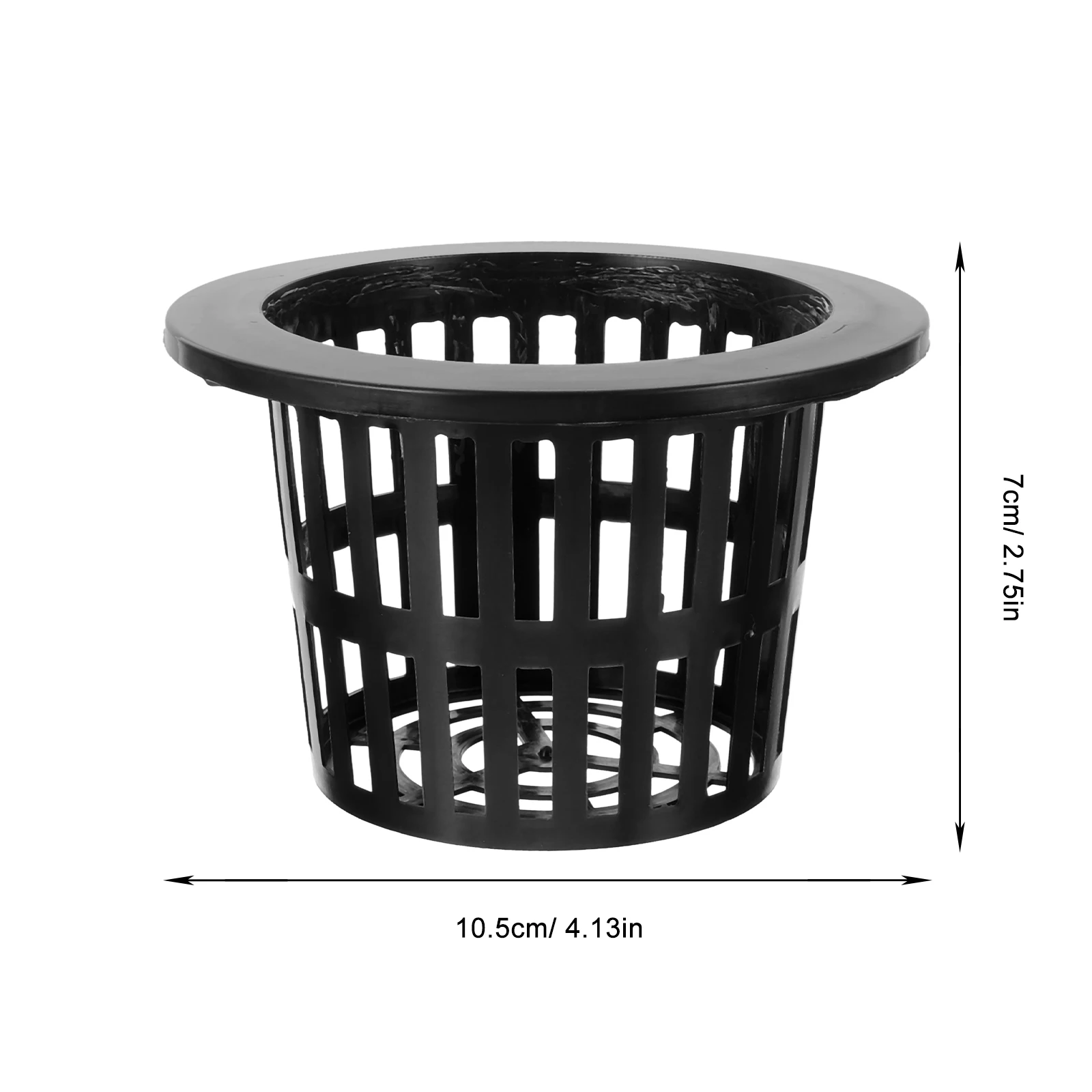 10 Pcs Plants Hydroponic Planting Basket Net Cups Plastic Pots Blue Planter Hydroponics Container Black