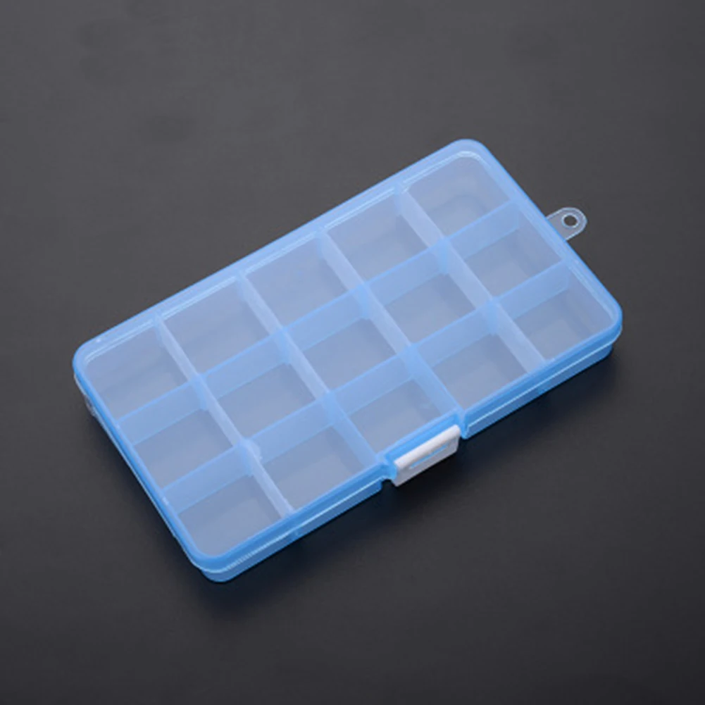 17.6*10.2*2.2cm Jewelry box Multi-functional design PP Plastic Pills Placing rings Storage box Strengthen the ribs