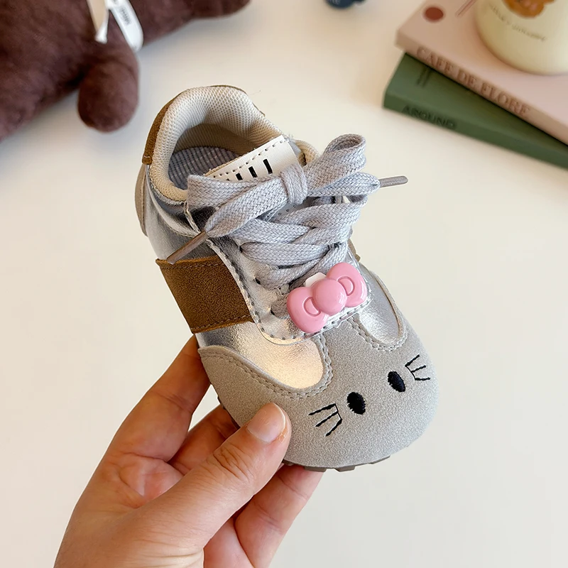 Bébé mignon dessin animé baskets filles printemps chaussures de sport enfants école chaussures décontractées