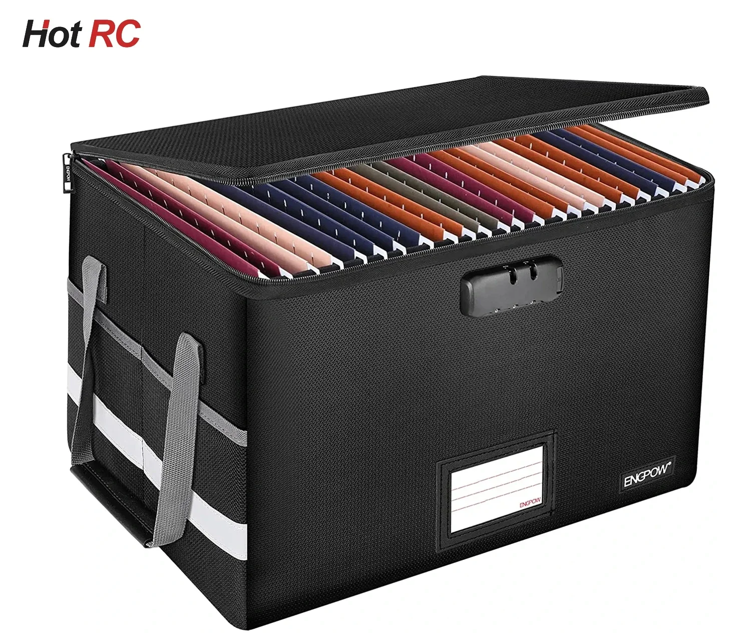 SkyDElFile Storage Organizer Anti-Static Box, Collapsible Waterproof Fireproof Document Box With Handle Lock For Toys Batteries