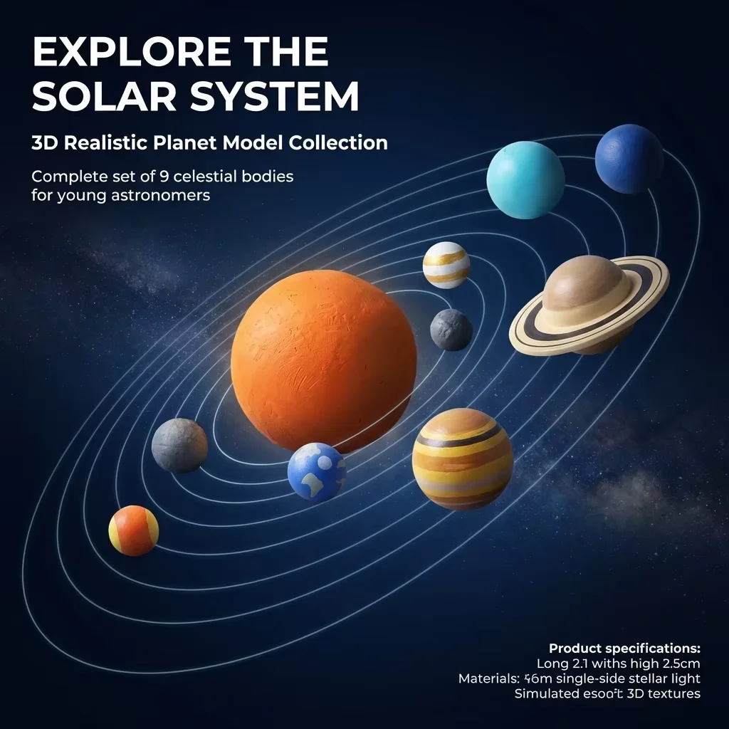 Simulation Solar System Cosmic Planet Earth Universe Model Figures Teaching Materials Science Education Toys for Kids Home Gifts