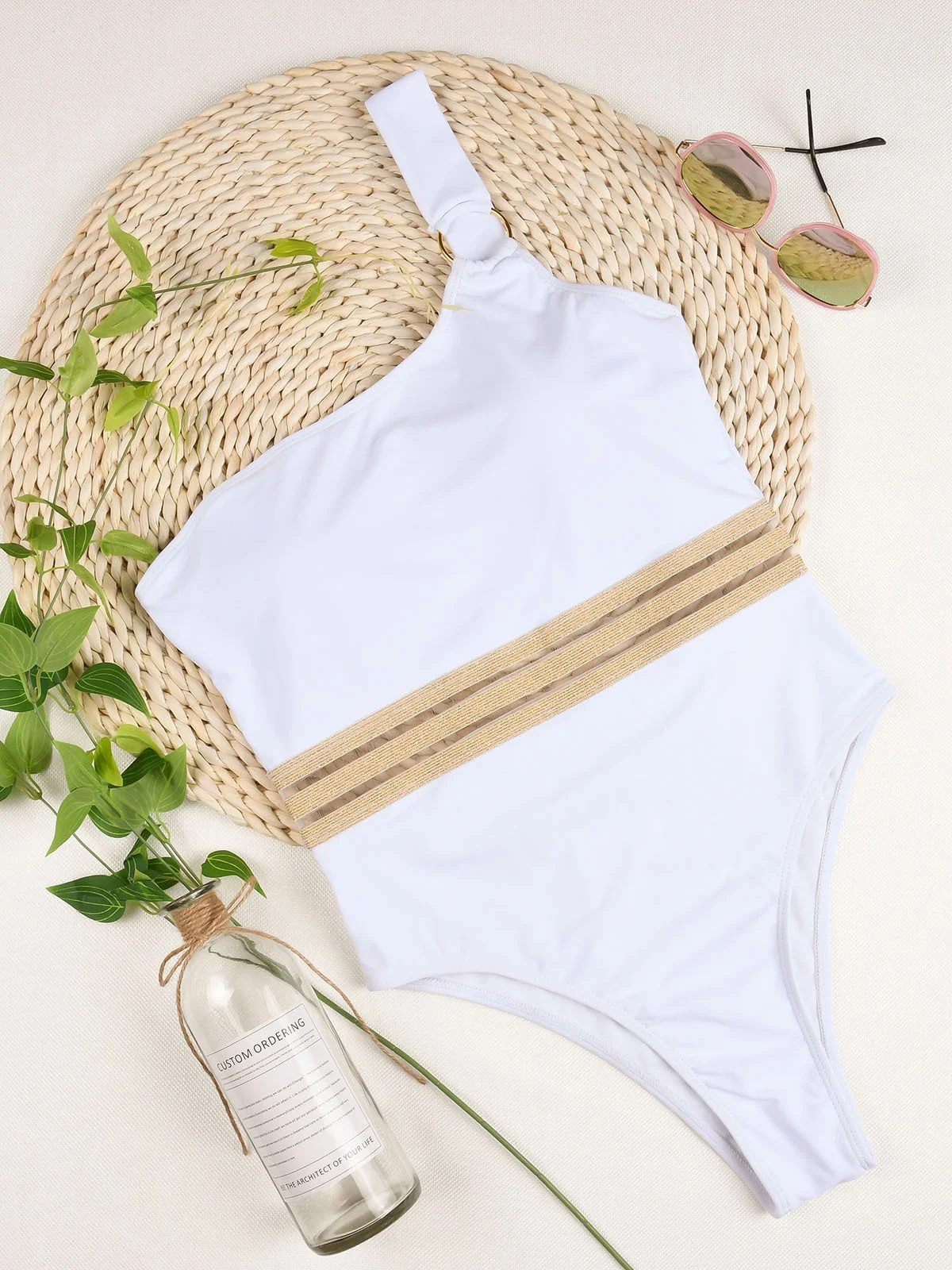 Sexy une pièce maillot de bain 2025 Vintage Bikini blanc maillots de bain femmes maillot de bain maillots de bain Monokini femme maillots de bain