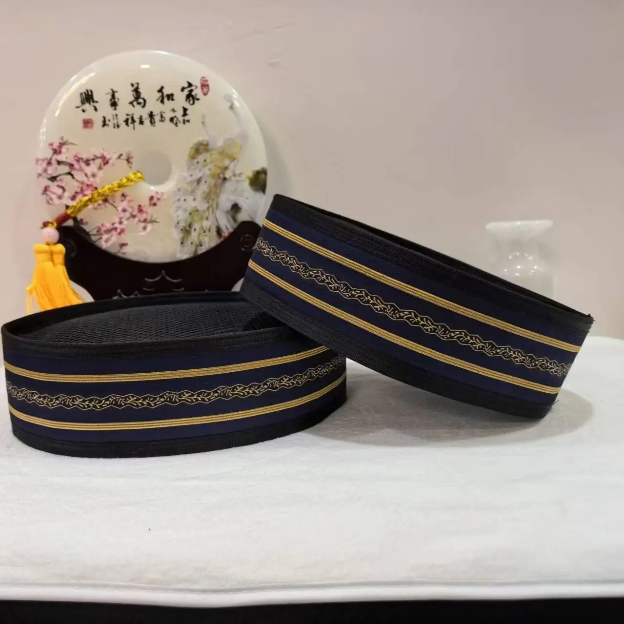

Muslim Boat Hats Men Wedding Caps Big Size Hat Eid Ramadan Prayer Home Party Headwear Embroidery Dubai Turkey Man's Cap Luxury