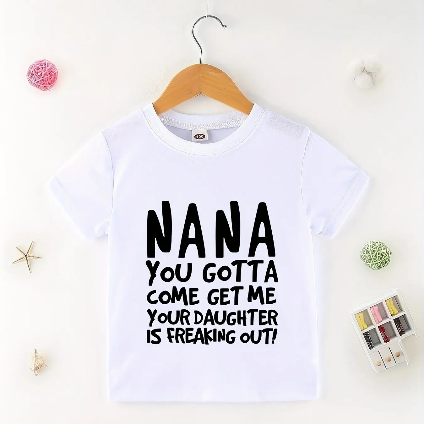 

Nana Rescue Unisex Kids T-Shirt Funny Quote Graphic Tee Boys Girls Casual Summer Top Comfortable Fit 100 Percent Cotton