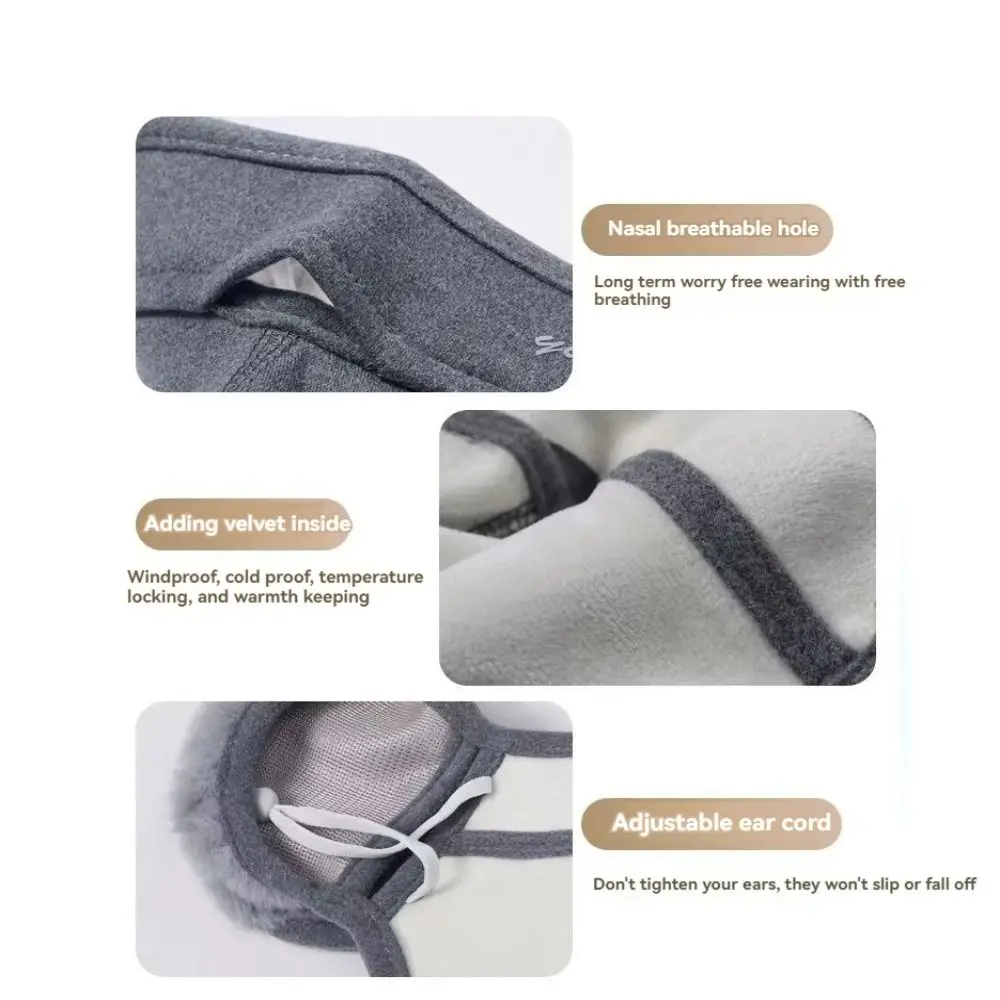 Novo simples protetores de orelha térmicos máscara de pelúcia à prova de vento velo máscara de inverno à prova de poeira mais quente earflap ciclismo earflap