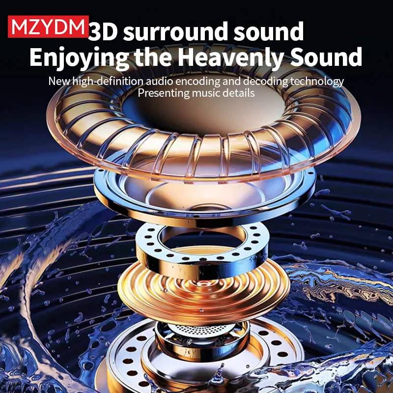 MZYDM سماعة لاسلكية Bluetooth5.3 سماعات الكمون المنخفض المزدوج HD هيئة التصنيع العسكري دعوة سماعات HIFI الصوت سماعات داخل الأذن كشف سماعة الألعاب #3