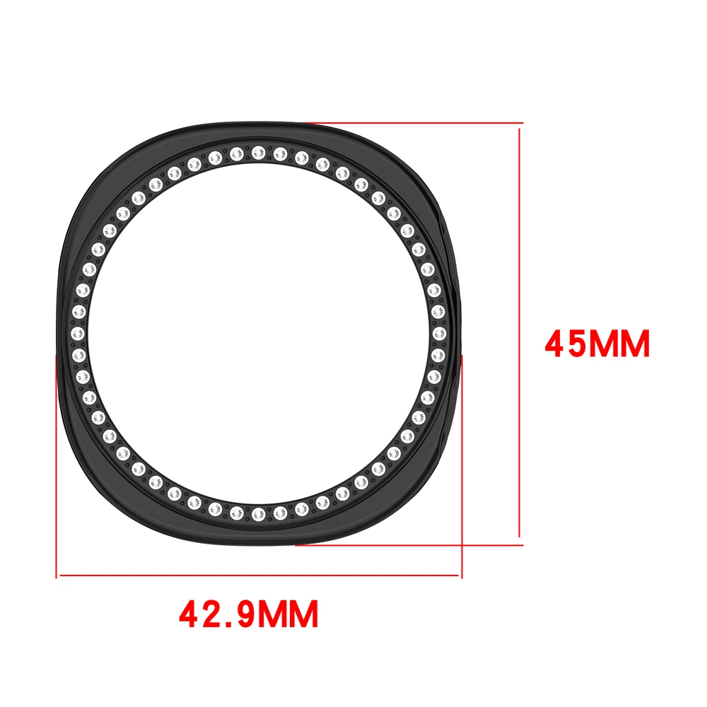 PC Cover Case For Samsung Galaxy watch 8 9 hollowed out single row diamond protective case