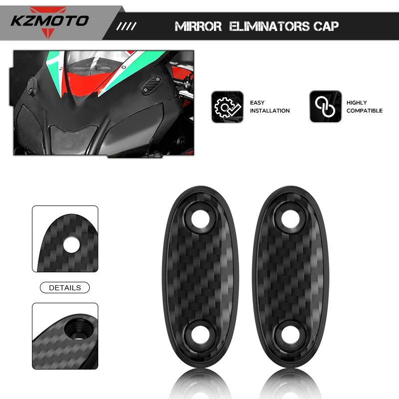 

Carbon Fiber Mirror Cover For GPR250R GPR150 gpr250r gpr150 2021-2026 Motorcycle Windscreen Driven Mirrors Hole Protection Cap