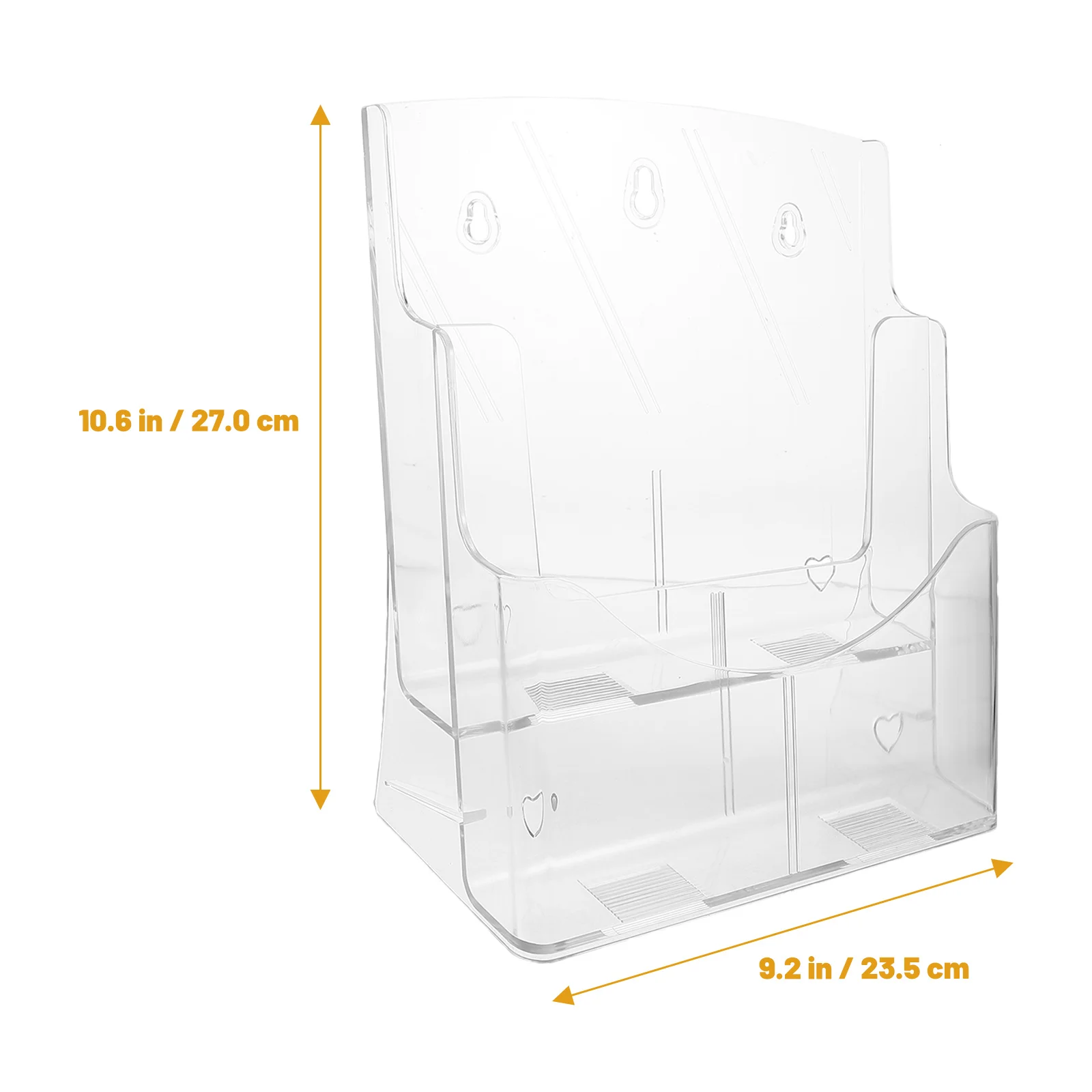 Stylish Clear Holder A4 Format Pamphlets Display Stand Multitier Desk Organizer for Office Retail Environment