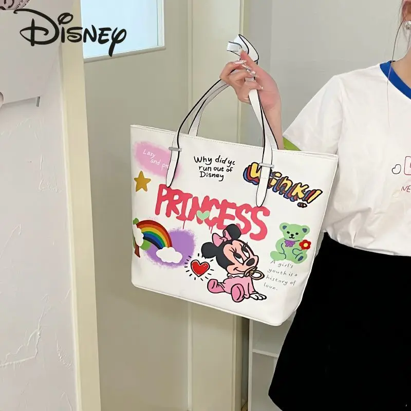 

Disney Minnie Women's Shoulder Bag Fashionable High Quality Women's Handbag Cartoon Large Capacity Multi Functional Storage Bag