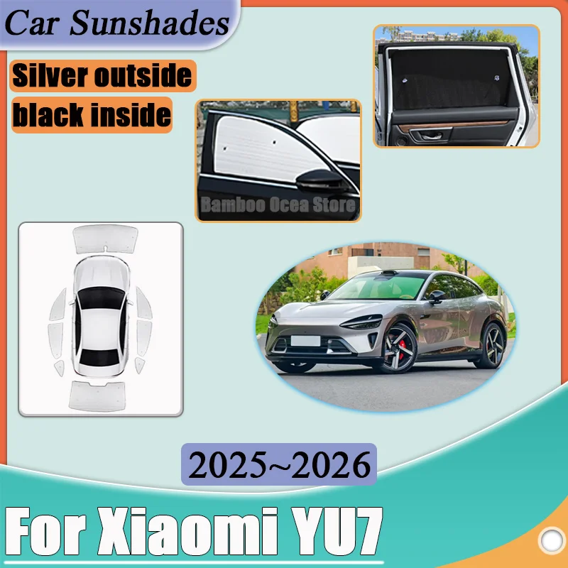 Солнцезащитная шторка на окно автомобиля для Xiaomi YU7, аксессуары 2025 2026 MX11, шторки на лобовое стекло, теплоизоляция, защита от ультрафиолета, автомобильные запчасти