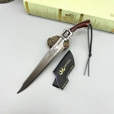 22cm Revolver Gunblade Squall Leonhart FF8 Metal Sword Weapon Model Final Home Ornament Fantasy VIII Game Peripherals Toy Crafts